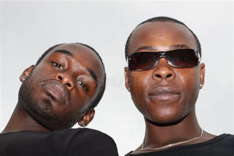 Portraits of two black men stock image. Image of sunglasses - 24351811