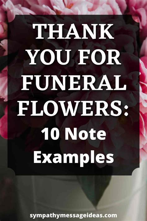 What To Say In A Thank You Card For Funeral Flowers F - vrogue.co