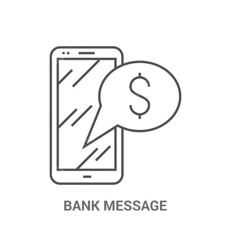 Bank Message Icon Thin Line Vector Illustration Finance Online Post Vector, Finance, Online ...