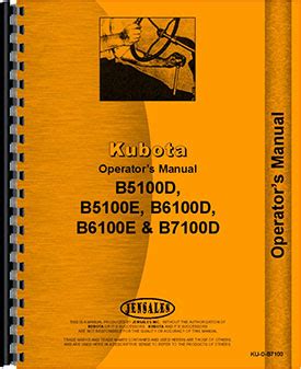 Kubota B6100D Tractor Operators Manual