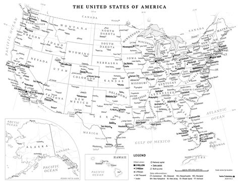 Printable Full Page Printable Map of USA