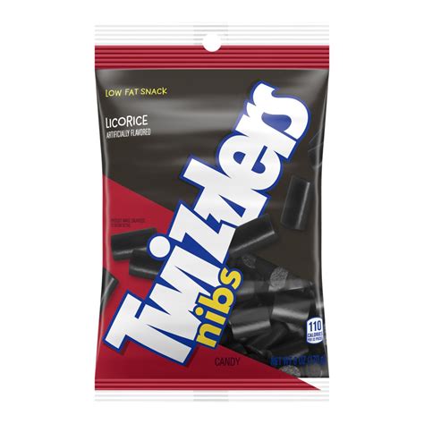 Twizzlers Nibs Black Licorice Candy Bits - 6-oz. Bag - All City Candy