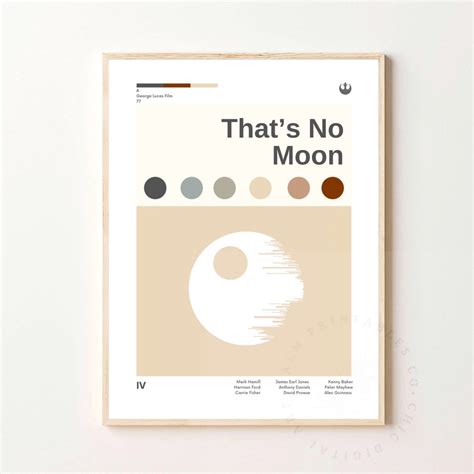 Thats No Moon Star Wars Printable Poster Art Digital - Etsy