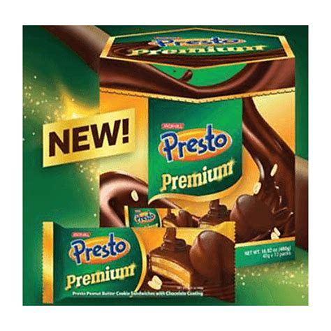 Presto Premium Peanut Butter Biscuit | 40g x 12s | Snacks | Walter Mart