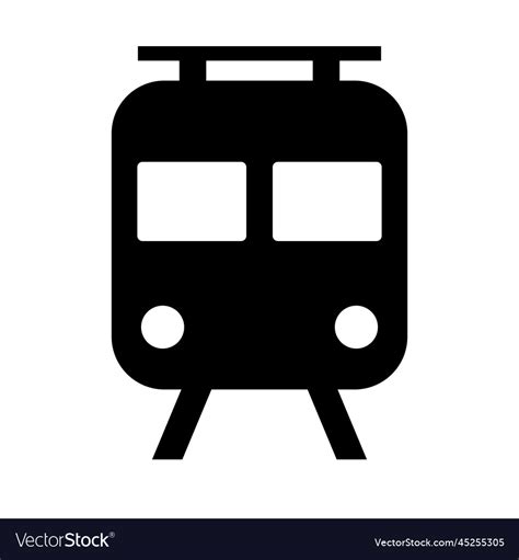 Subway silhouette icon or railroad Royalty Free Vector Image