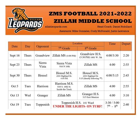 Athletics – Activities – Zillah Middle