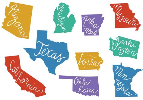 Free States Outlines Vectors 100900 Vector Art at Vecteezy