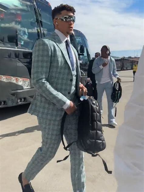 Patrick Mahomes Gray Check Suit | Free Shipping - Mjackets