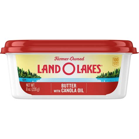 Land O Lakes® Butter with Canola Oil, 8 oz Tub - Walmart.com - Walmart.com