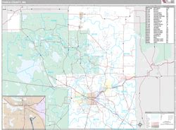 Itasca County, MN Zip Code Wall Map Premium Style by MarketMAPS