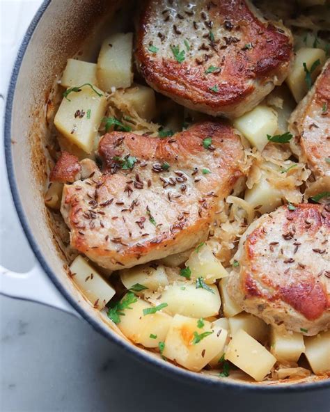 Pork and Sauerkraut (German Pork Chops) | Recipe | Pork and sauerkraut recipe, Dutch oven pork ...