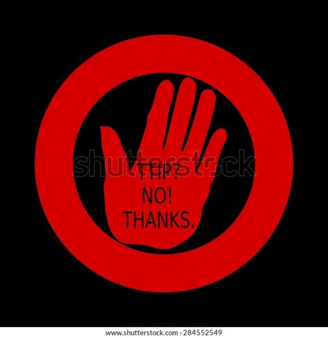 Silhouette Hand Dismissive Gesture Red Circle Stock Vector (Royalty Free) 284552549 | Shutterstock