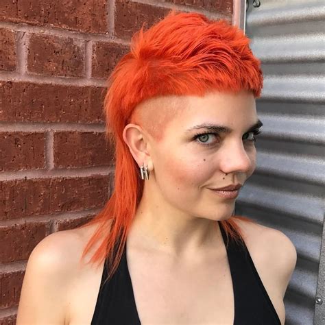 All sizes | Modern Undercut Mullet with Neon Orange Color | Flickr ...