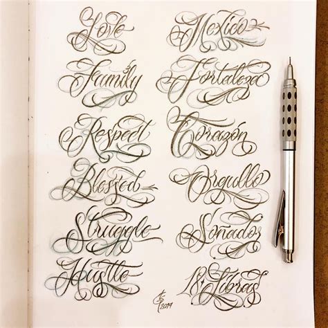 Calligraphy Tattoo Fonts - Printable Design Tips