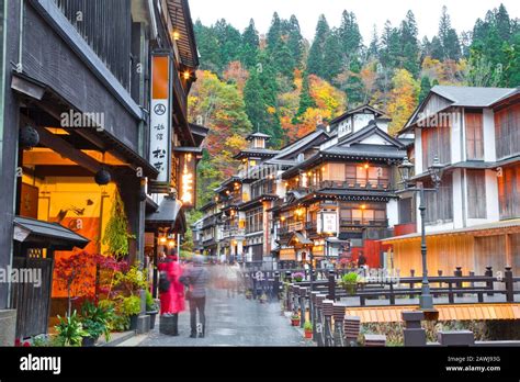 Ginzan Onsen, Japan hot springs town, Yamagata, Tohoku Stock Photo - Alamy