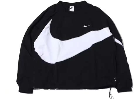 Nike Sportswear Big Swoosh Woven Jacket (Asia Sizing) Black/White Men's - SS23 - US