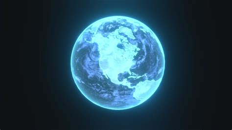 ArtStation - Planet Earth Hologram 6 Variations Sci-Fi 3D Model | Game Assets