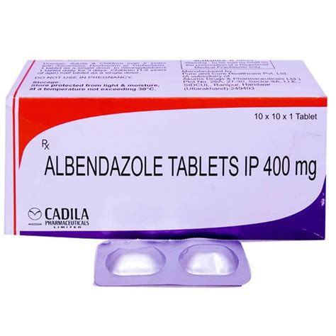 ALBENZA (Albendazole) 400 mg/tab, 50 tabs/pack