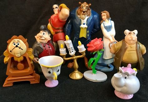 BEAUTY AND THE BEAST Figure Play Set DISNEY PVC TOY Belle LUMIERE ...