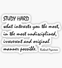 Study Hard Stickers | Redbubble