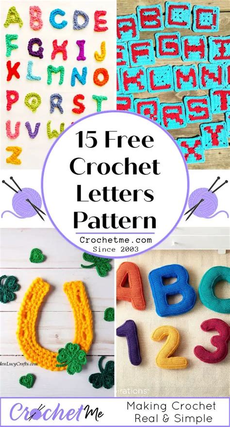 15 Free Crochet Letters Patterns | Lettres en crochet, Modèles de crochet, Crochet simple