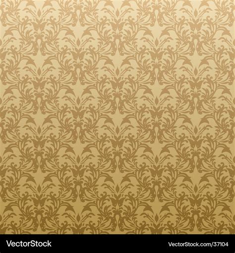 Floral golden wallpaper Royalty Free Vector Image