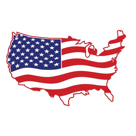 USA Map Flag, 4th Of July Free Svg File - SVG Heart