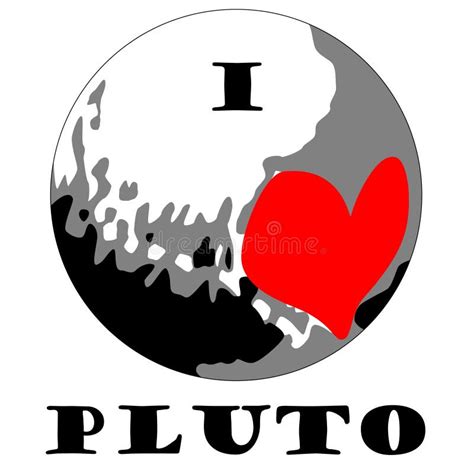 I love Pluto stock vector. Illustration of planet, curve - 56693048