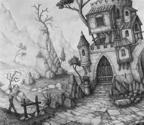 Castles - Pencil drawings :: Behance