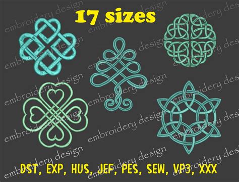 Celtic Knot Machine Embroidery Design Celtic Knot Embroidery - Etsy