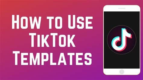 How to Use TikTok Templates - YouTube