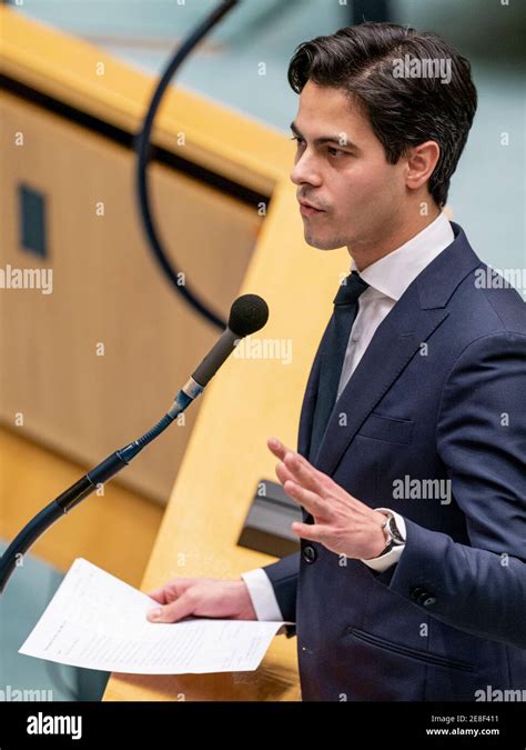 THE HAGUE, NETHERLANDS - JANUARY 19: Rob Jetten of D66 seen during the plenary debate in the ...