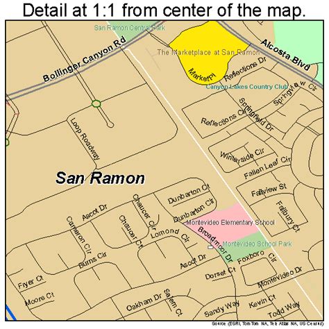 San Ramon California Street Map 0668378