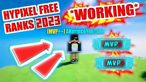 HYPIXEL FREE RANKS!! ( VIP, VIP+ MVP, MVP+, MVP++ FREE RANKS ) - YouTube