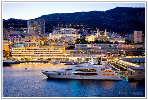 Monte Carlo - Port Hercules - Monaco Yacht Club at dusk - Keith ...