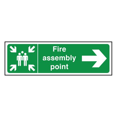 Arrow Right - Fire Assembly Point Sign