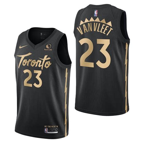 2020 Season Raptors #23 Fred VanVleet Sun Life Patch Black Jersey ...