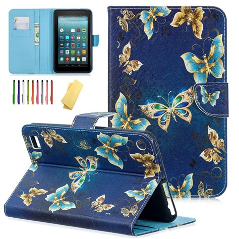 Kindle Fire 7 Kids Case, Allytech Slim PU Leather Folio Stand Case Covers with Card Slots for ...