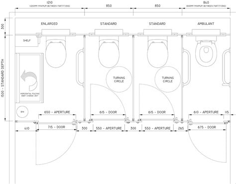 Toilet Cubicle Dimensions