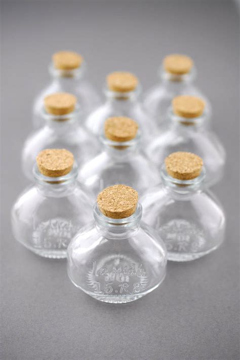 Small Glass Bottles with Cork 40ml