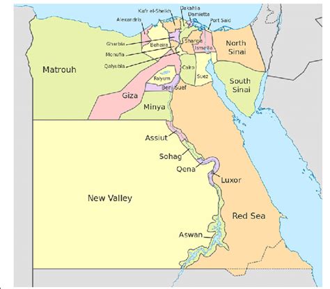 Governorates of Egypt. CC BY-SA 3.0,... | Download Scientific Diagram