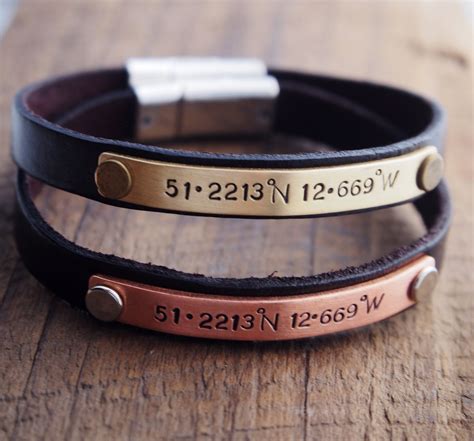 Customized Coordinate Bracelets Mens Coordinate Bracelets for - Etsy ...