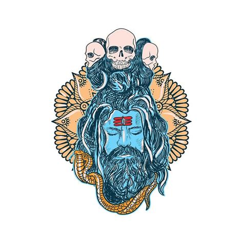 Skull 'Aghori Face | Three Skulls' Vinyl Car Sticker - Little Sticker Store