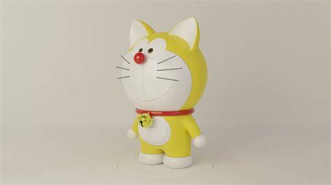 Doraemon Yellow Cat - 3D Model by clickdamn