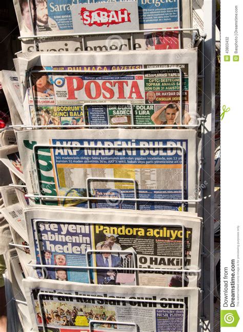 Turkish Newspapers editorial photography. Image of media - 43803432