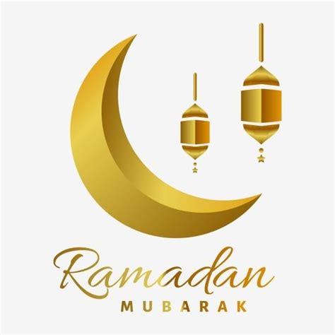 Crescent Moon Vector Art PNG, Golden Crescent Moon Ramadan Mubarak Celebration, Golden, Ramadan ...