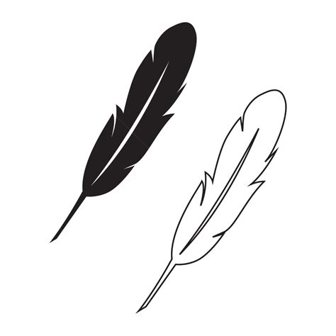 Feather Pen Icon Simple Silhouette, Feather Pen, Feather Icon, Pen Icon PNG and Vector with ...