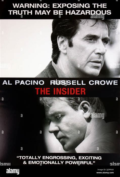 PACINO,POSTER, THE INSIDER, 1999 Stock Photo - Alamy