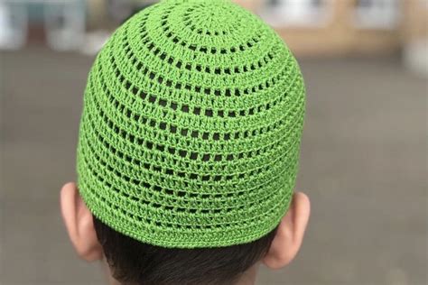 Crochet kufi cap hat pattern