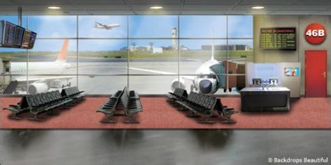 Airport Boarding Gate Backdrop 2 | Backdrops Beautiful